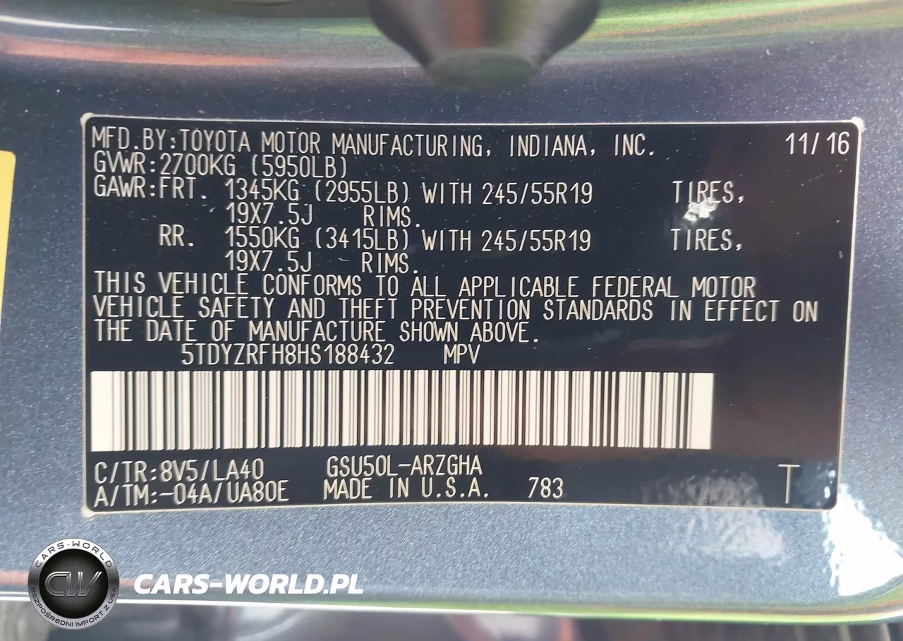 2017 Toyota Highlander Limited Platinum VIN:5TDYZRFH8HS188432 - 9