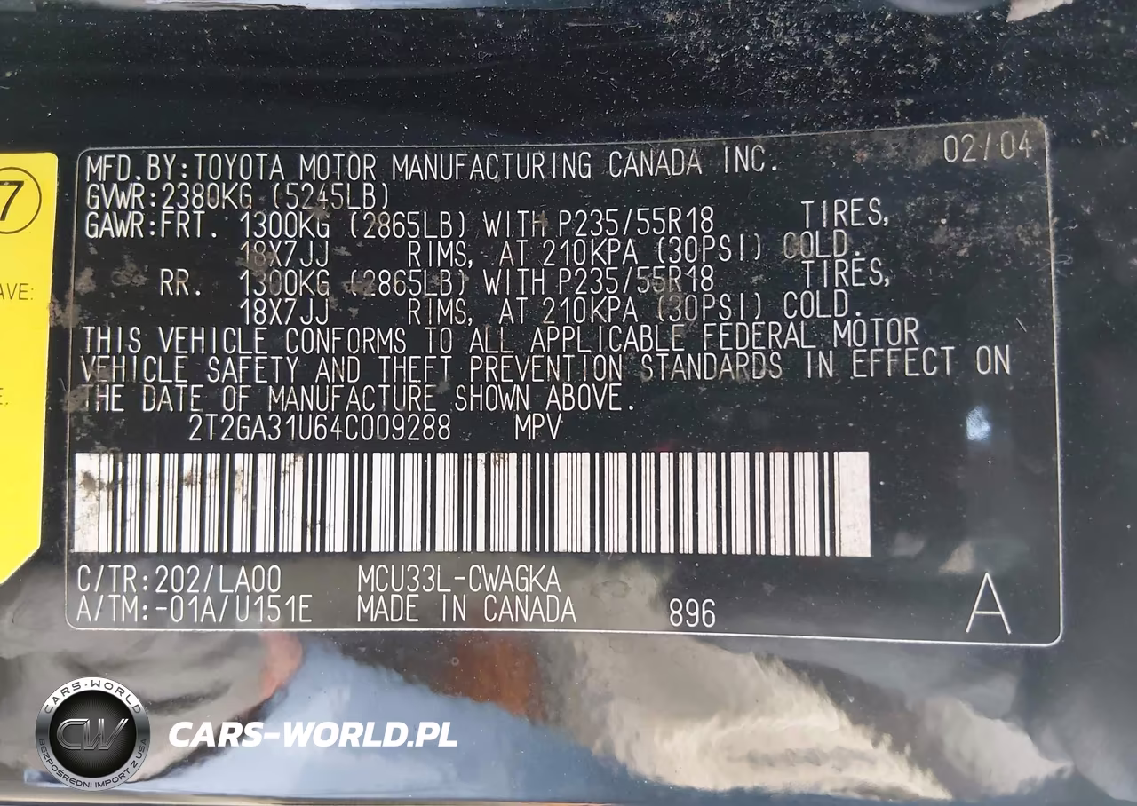 2004 Lexus Rx 330 VIN:2T2GA31U64C009288 - 9