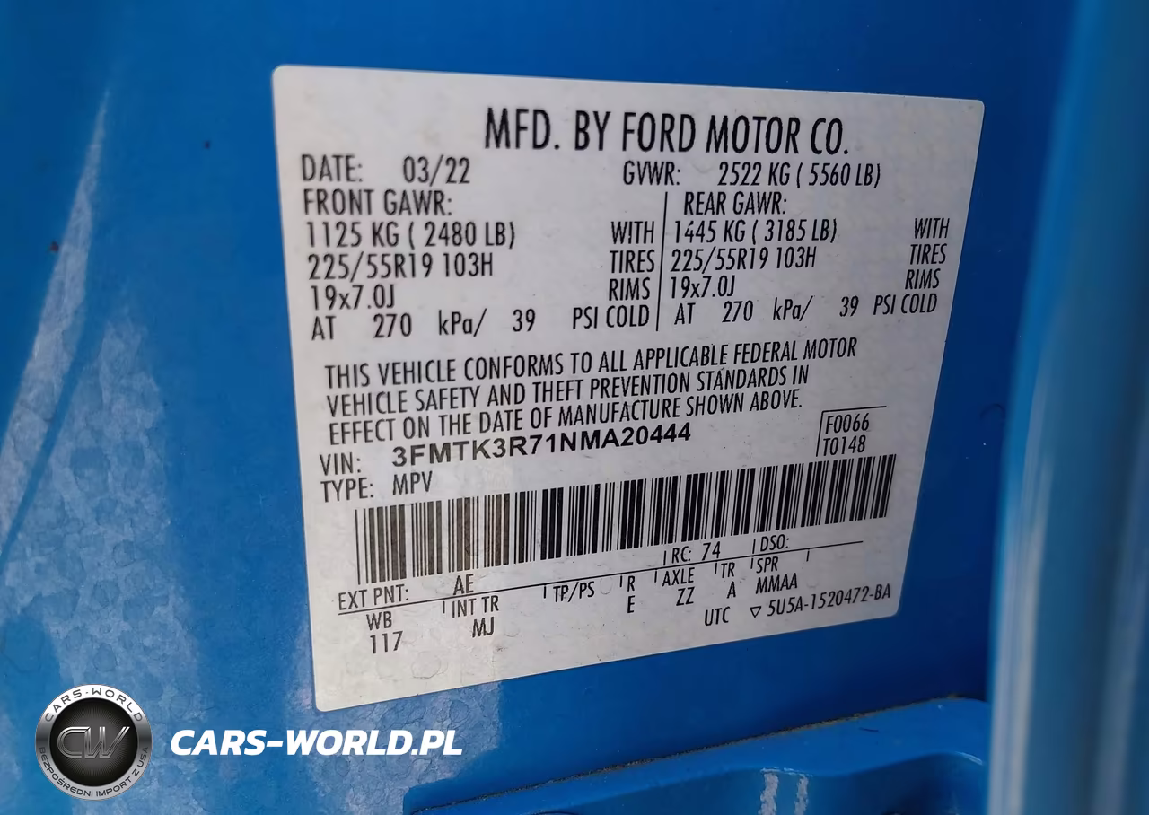 2022 Ford Mustang Mach-E Premium VIN:3FMTK3R71NMA20444 - 9