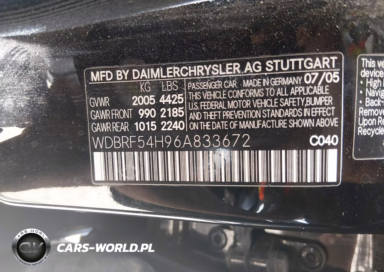 2006 Mercedes-Benz C 280 Luxury VIN:WDBRF54H96A833672 - 9