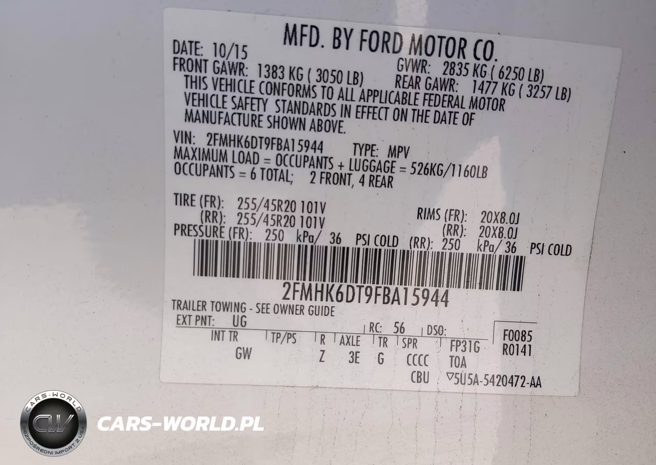 2015 Ford Flex Limited VIN:2FMHK6DT9FBA15944 - 9
