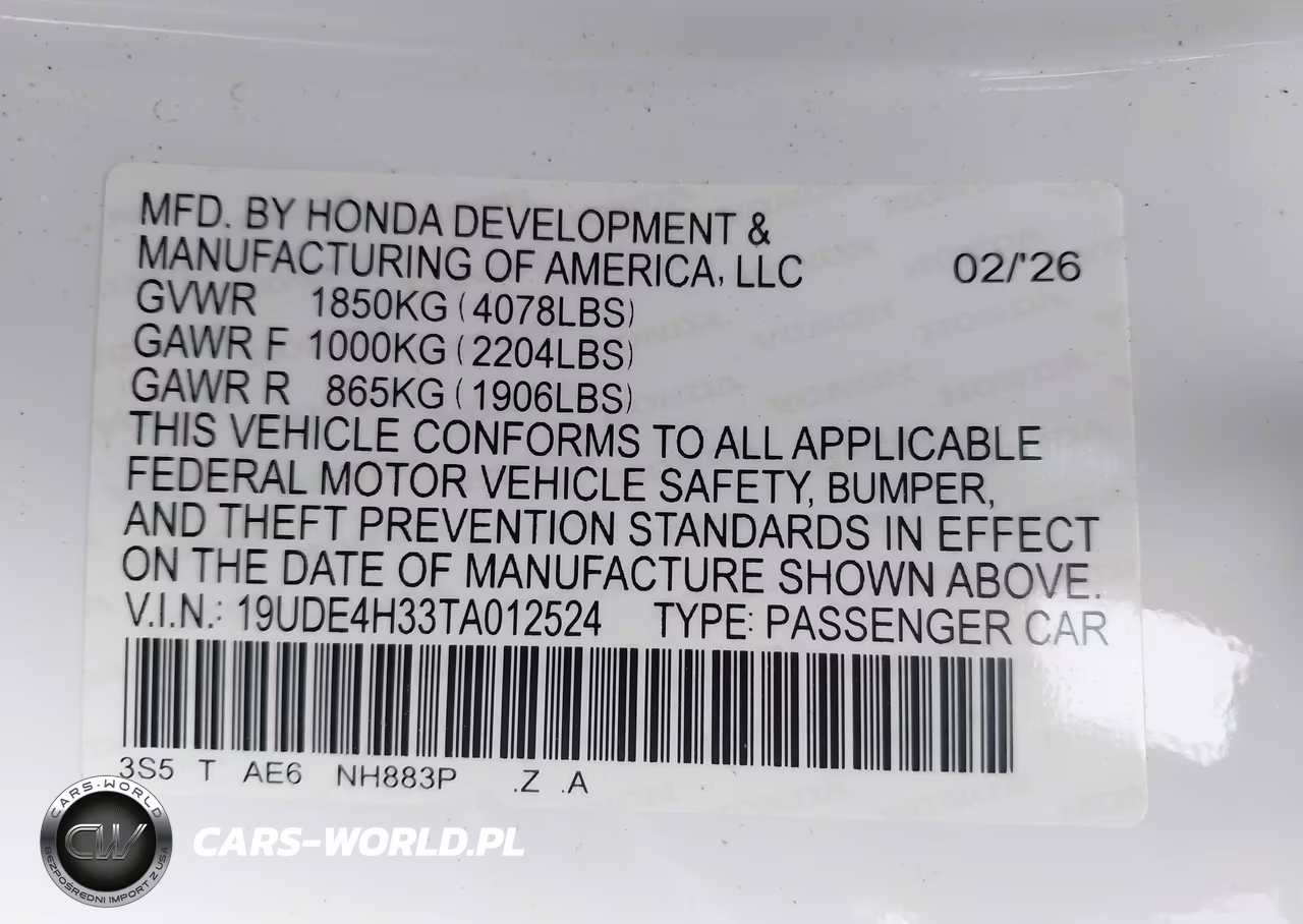 2026 Acura Integra Fwd A-Spec VIN:19UDE4H33TA012524 - 9