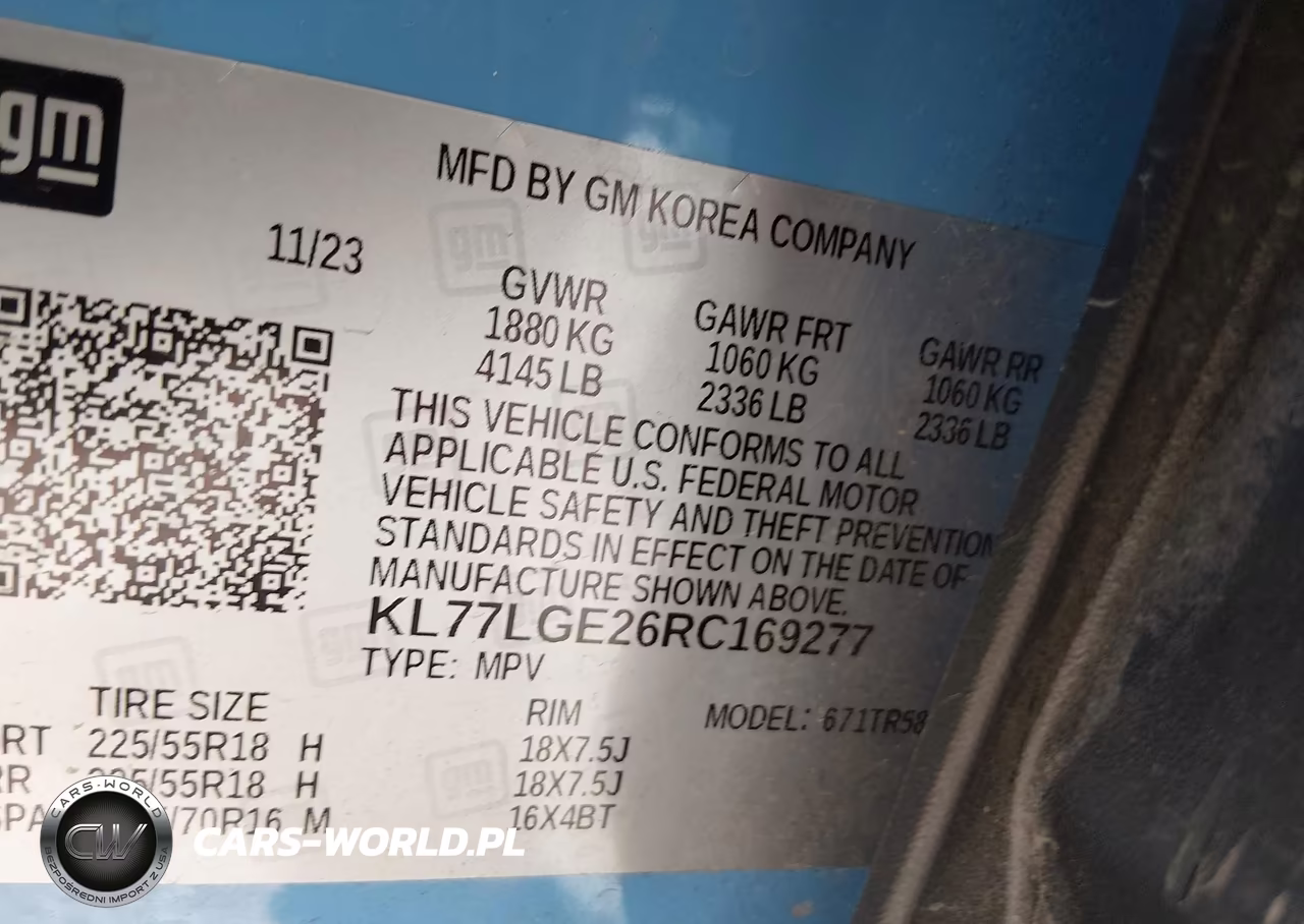 2024 Chevrolet Trax Fwd 1Rs VIN:KL77LGE26RC169277 - 9