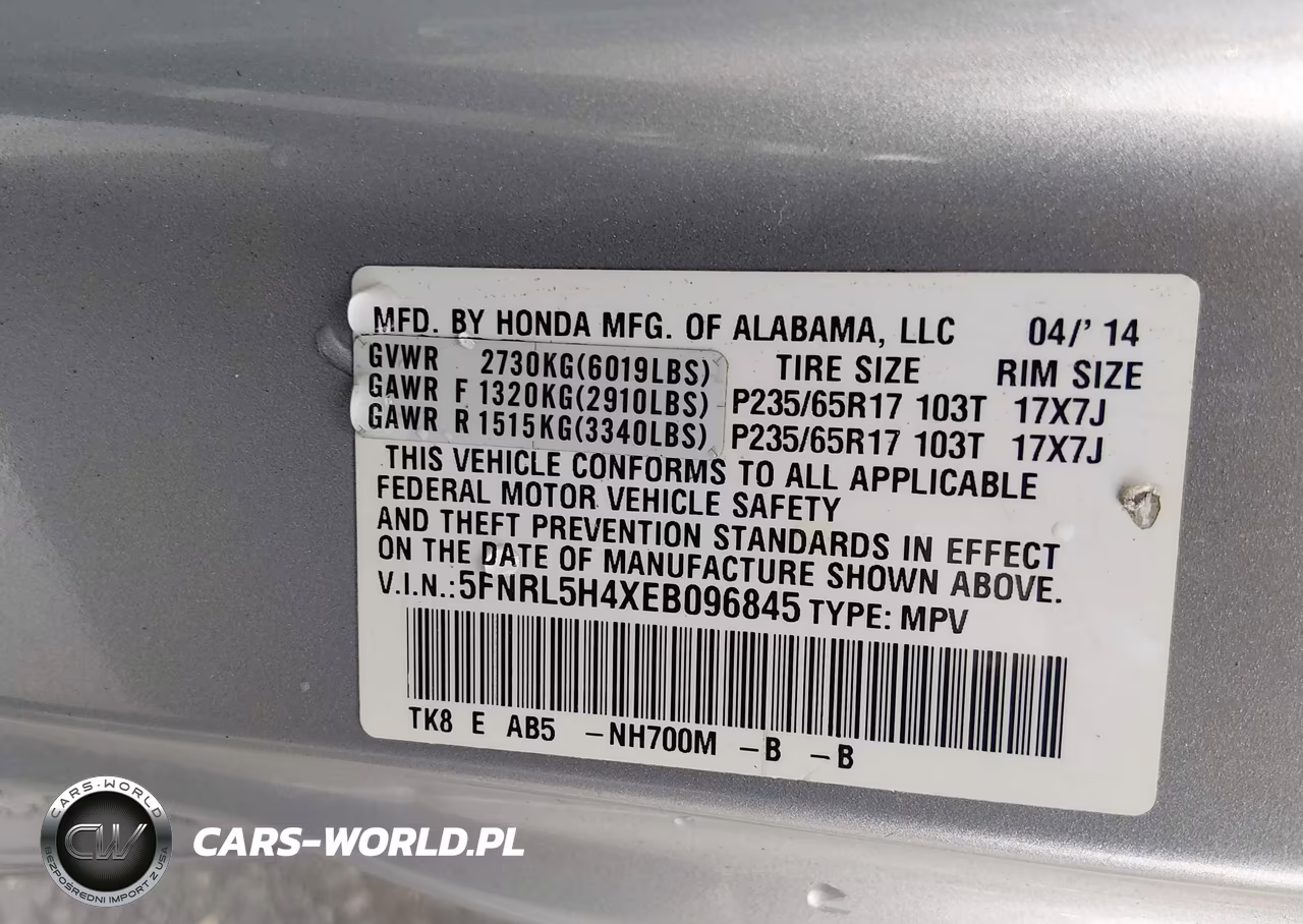 2014 Honda Odyssey Ex VIN:5FNRL5H4XEB096845 - 9