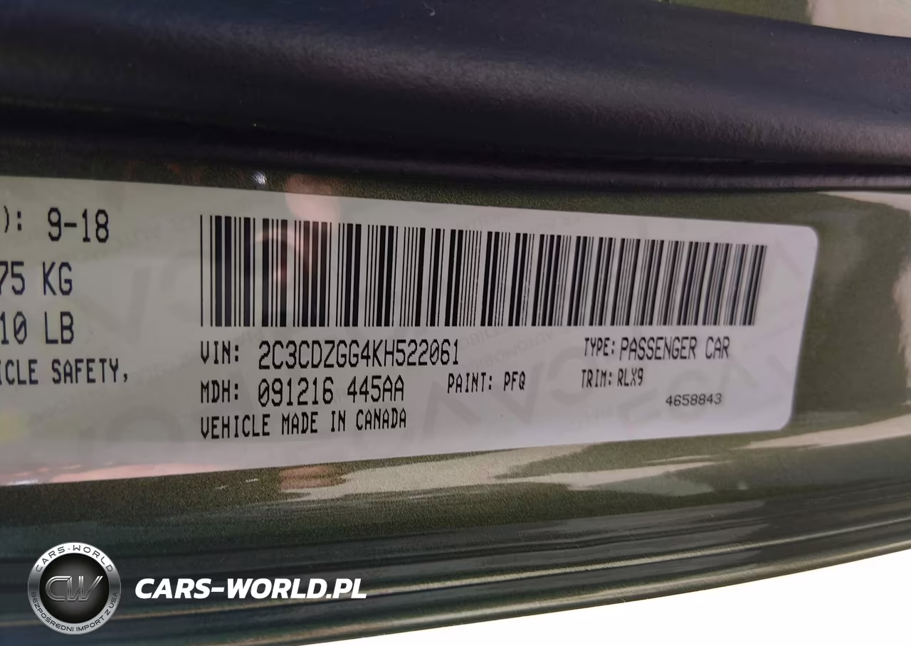 2019 Dodge Challenger Sxt Awd VIN:2C3CDZGG4KH522061 - 9
