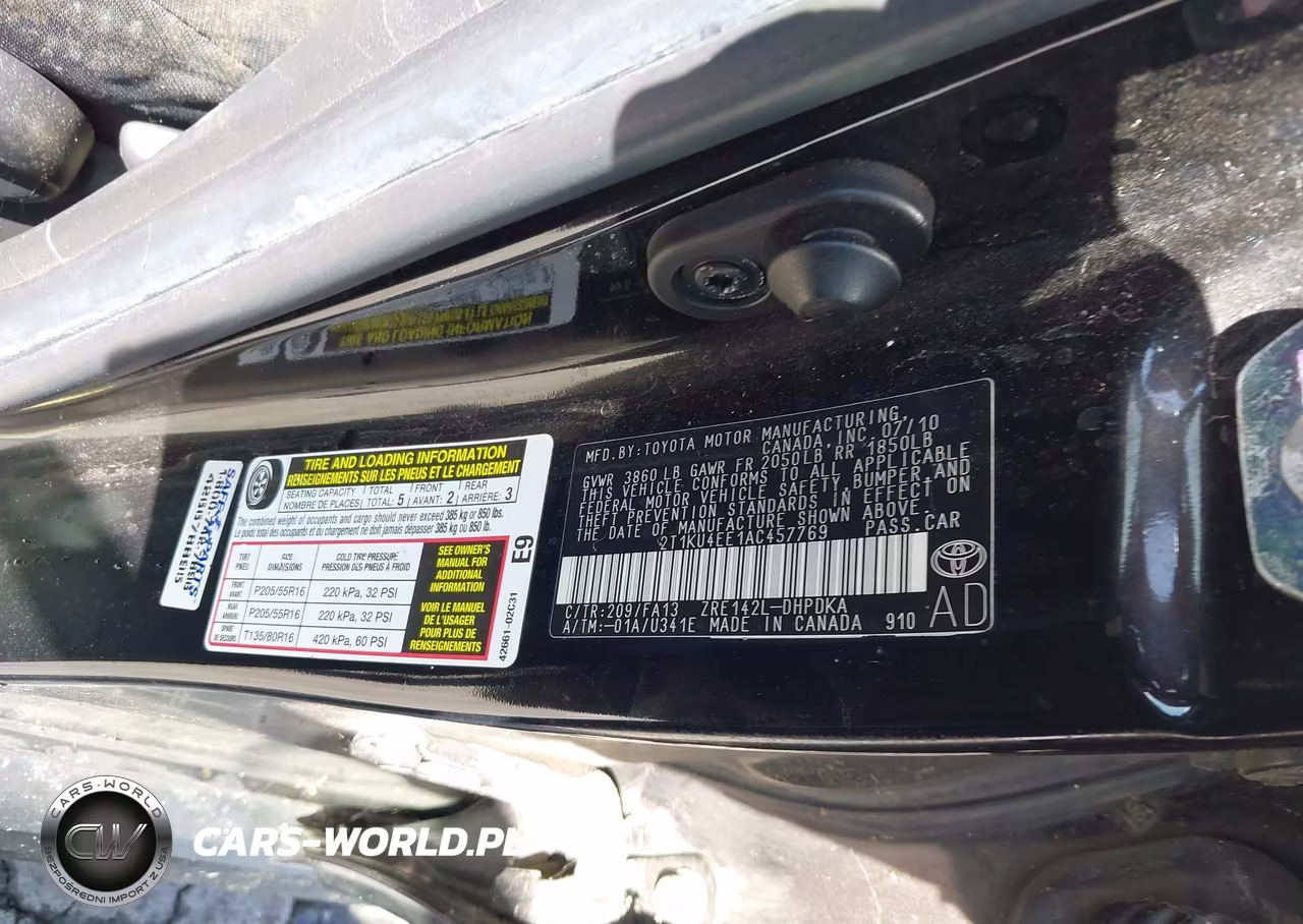 2010 Toyota Matrix VIN:2T1KU4EE1AC457769 - 9