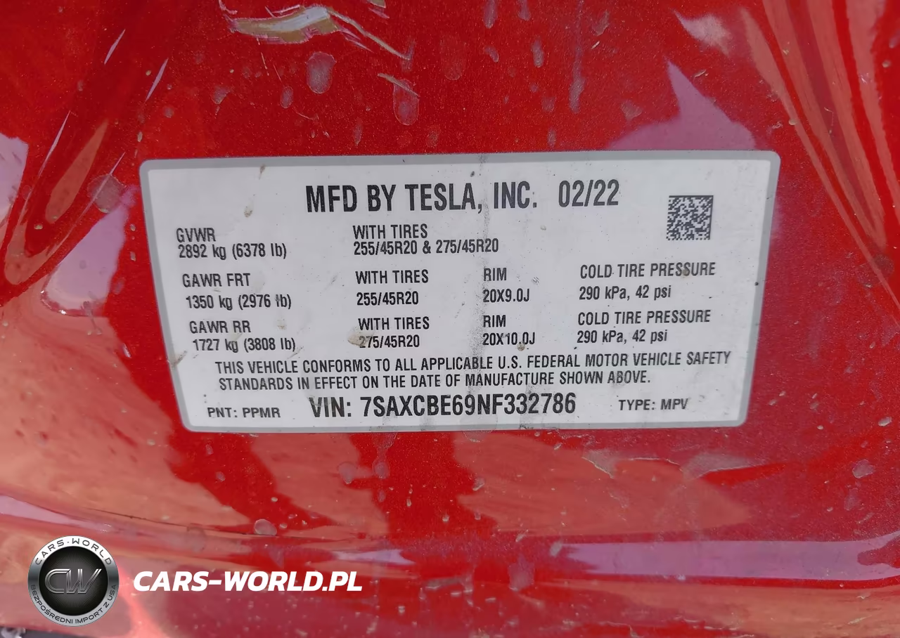 2022 Tesla Model X Plaid Tri Motor All-Wheel Drive VIN:7SAXCBE69NF332786 - 9