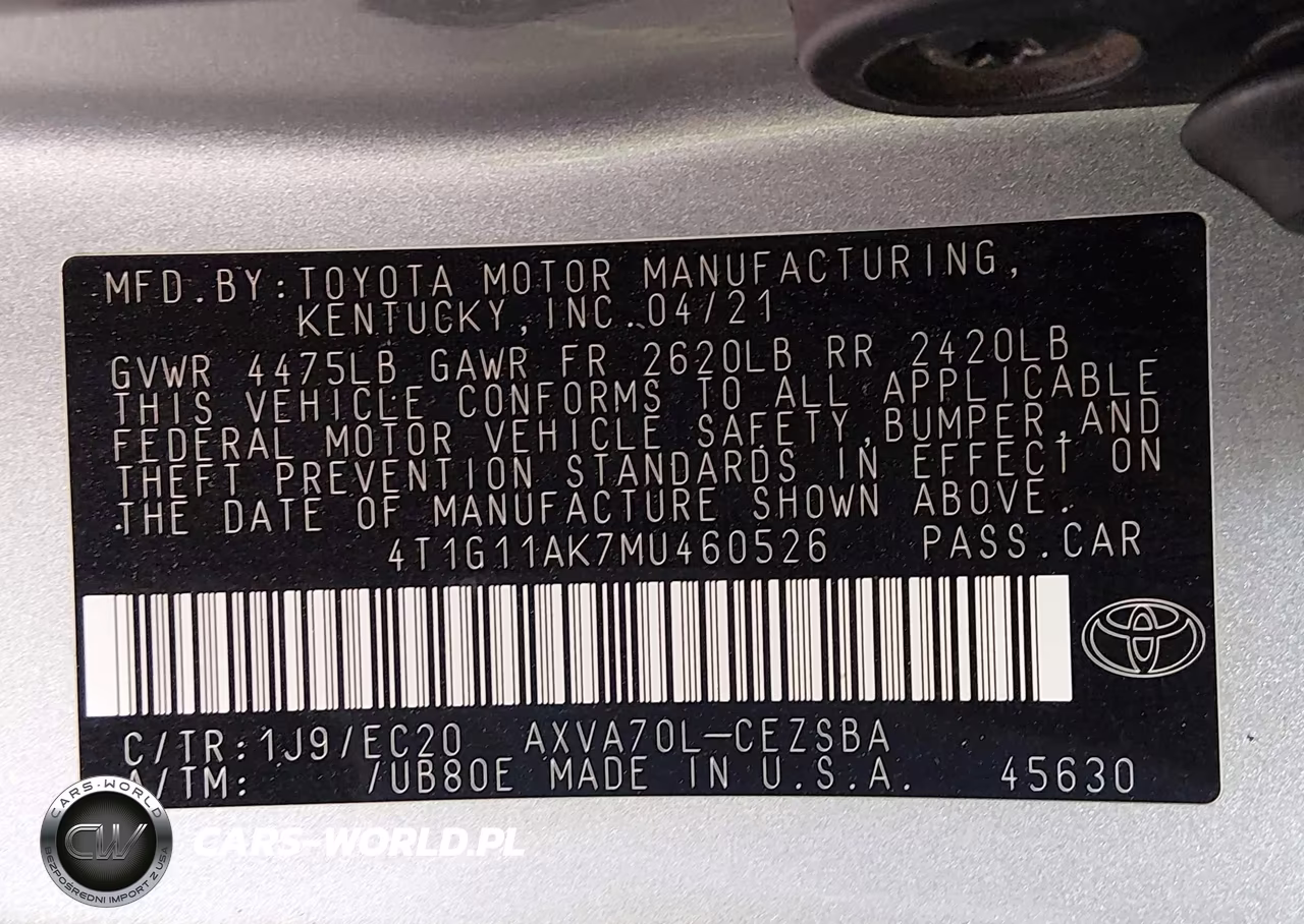 2021 Toyota Camry Se Nightshade Edition VIN:4T1G11AK7MU460526 - 9
