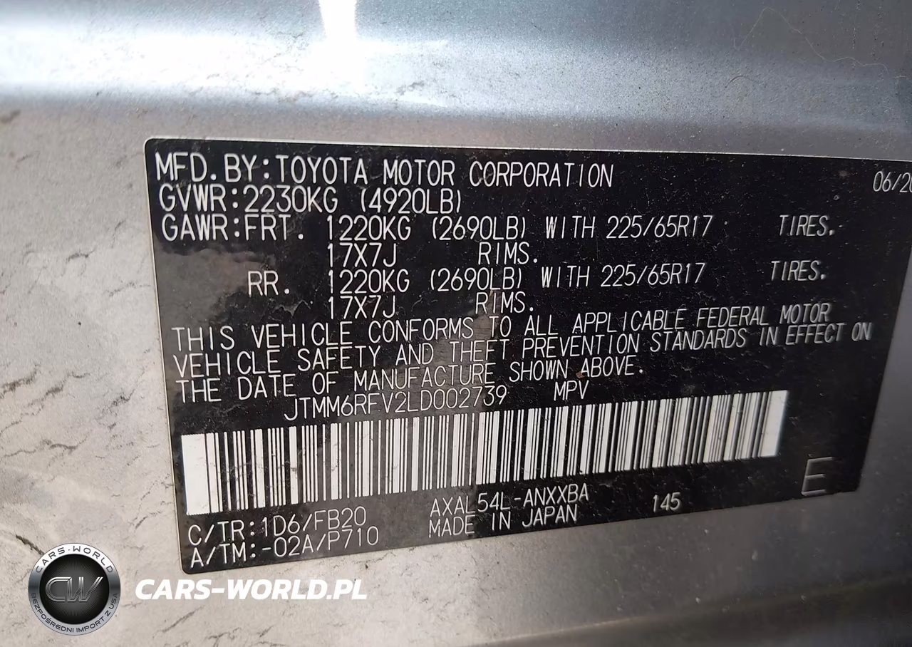 2020 Toyota Rav4 Hybrid Le VIN:JTMM6RFV2LD002739 - 9