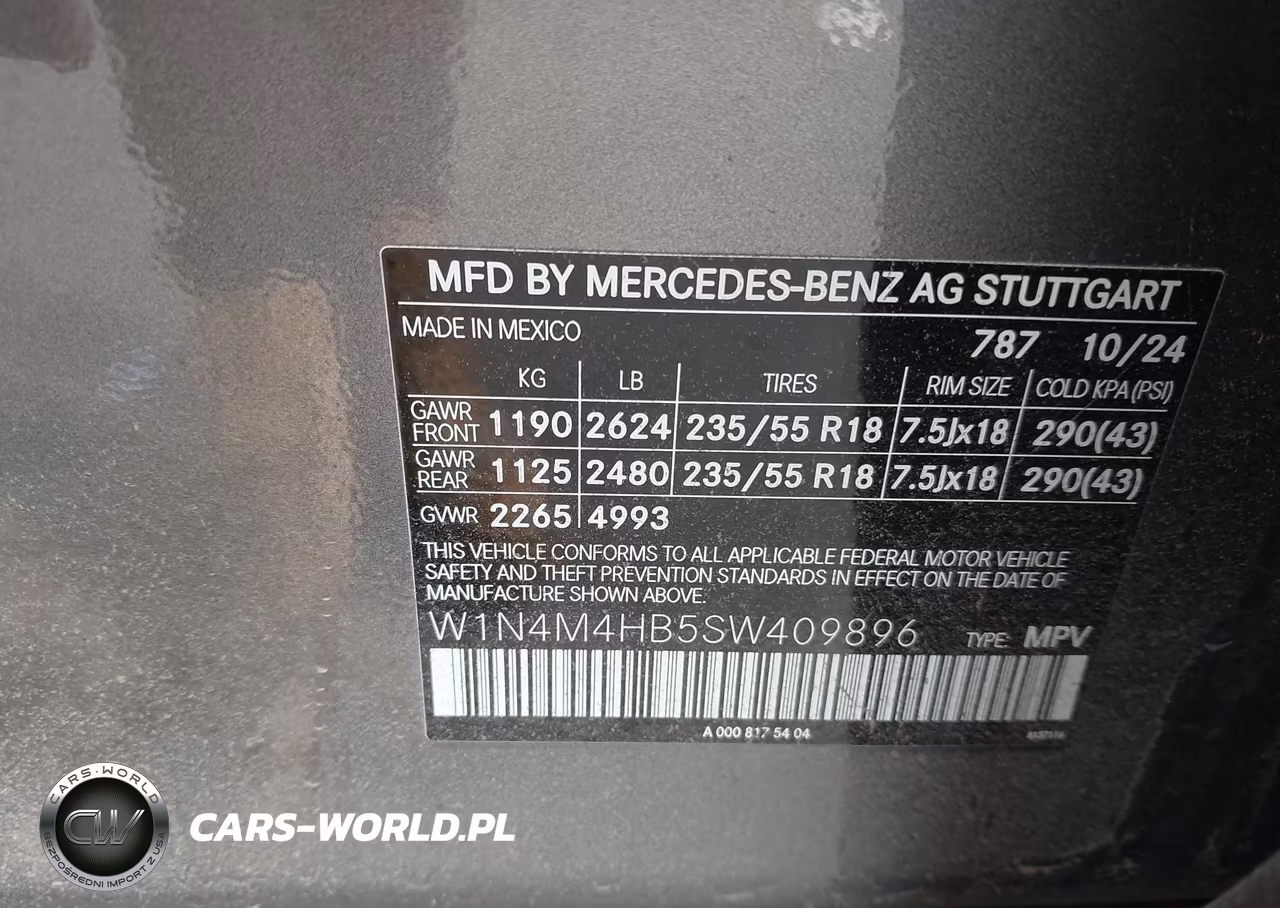 2025 Mercedes-Benz Glb 250 4Matic VIN:W1N4M4HB5SW409896 - 9