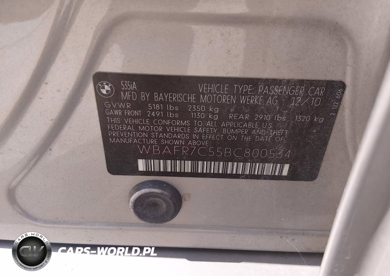 2011 BMW 535I VIN:WBAFR7C55BC800534 - 9