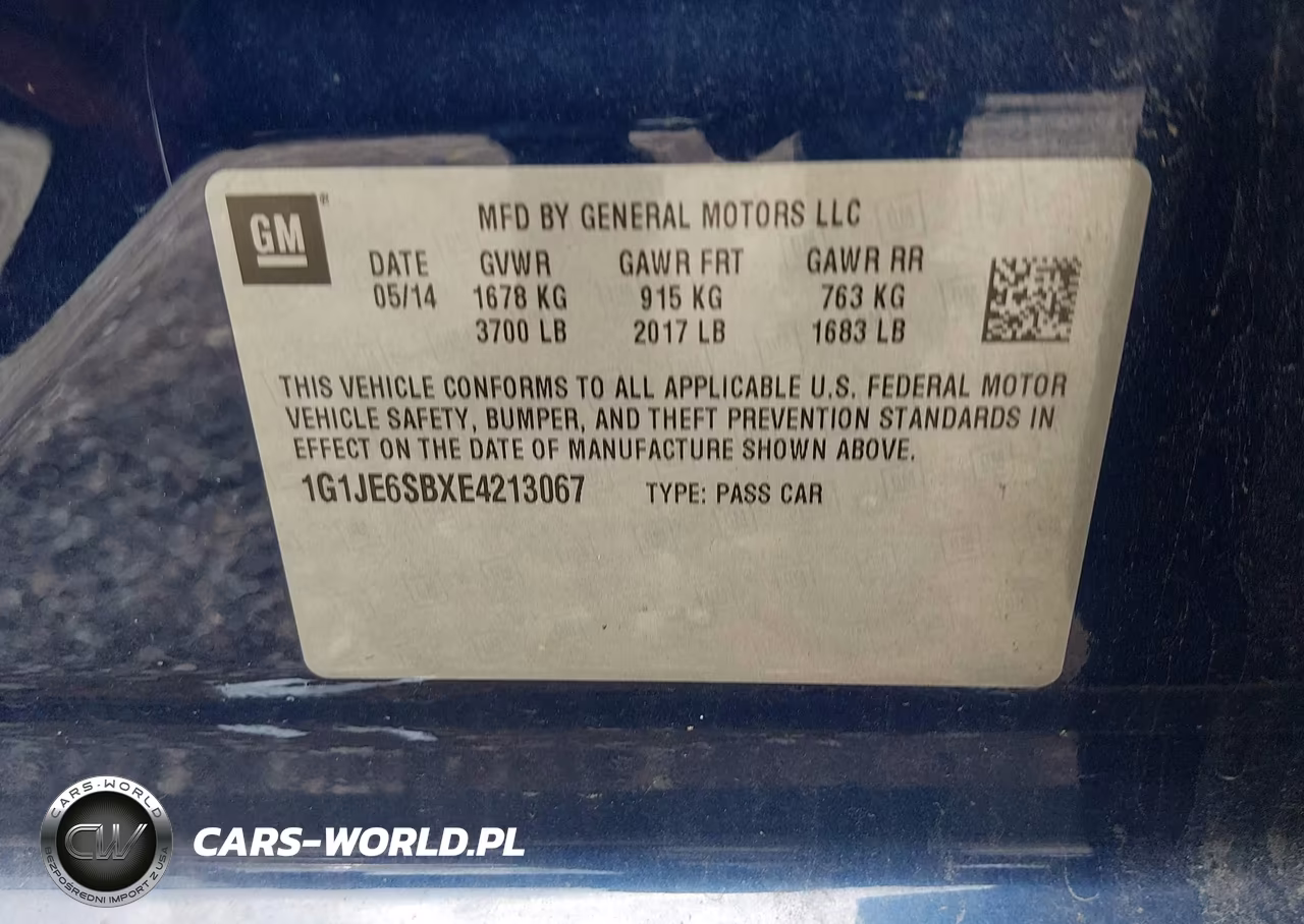 2014 Chevrolet Sonic Ltz Auto VIN:1G1JE6SBXE4213067 - 9