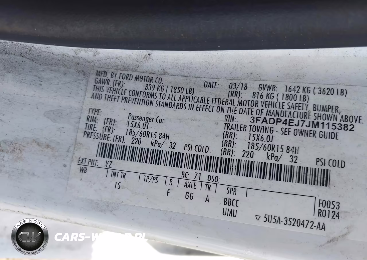 2018 Ford Fiesta Se VIN:3FADP4EJ7JM115382 - 9
