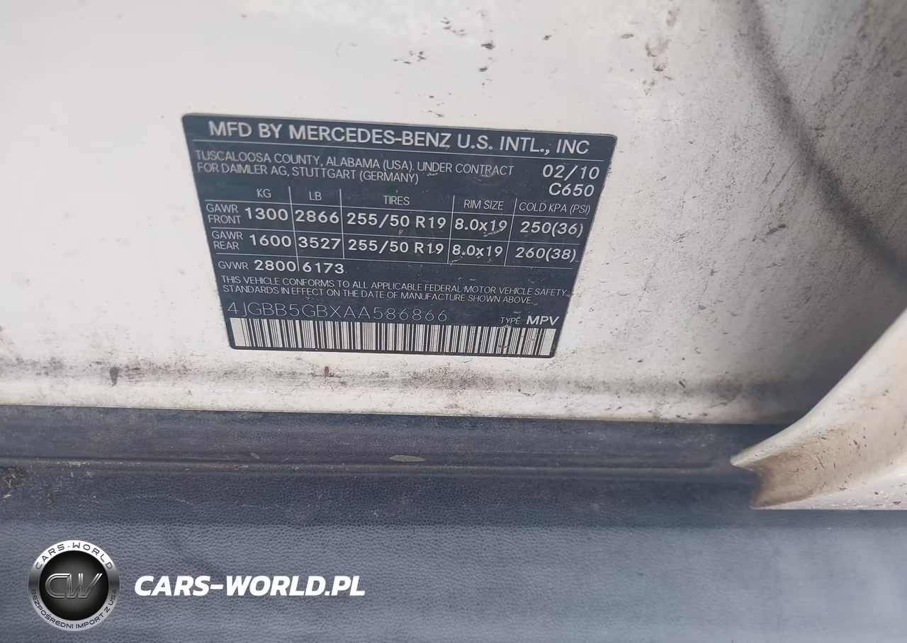 2010 Mercedes-Benz Ml 350 VIN:4JGBB5GBXAA586866 - 9