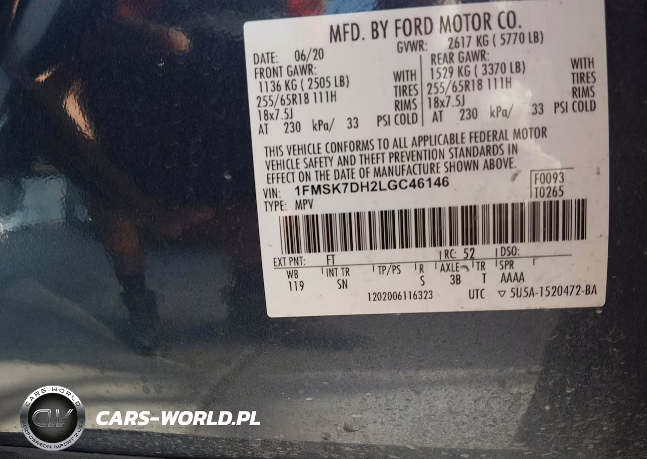 2020 Ford Explorer Xlt VIN:1FMSK7DH2LGC46146 - 9