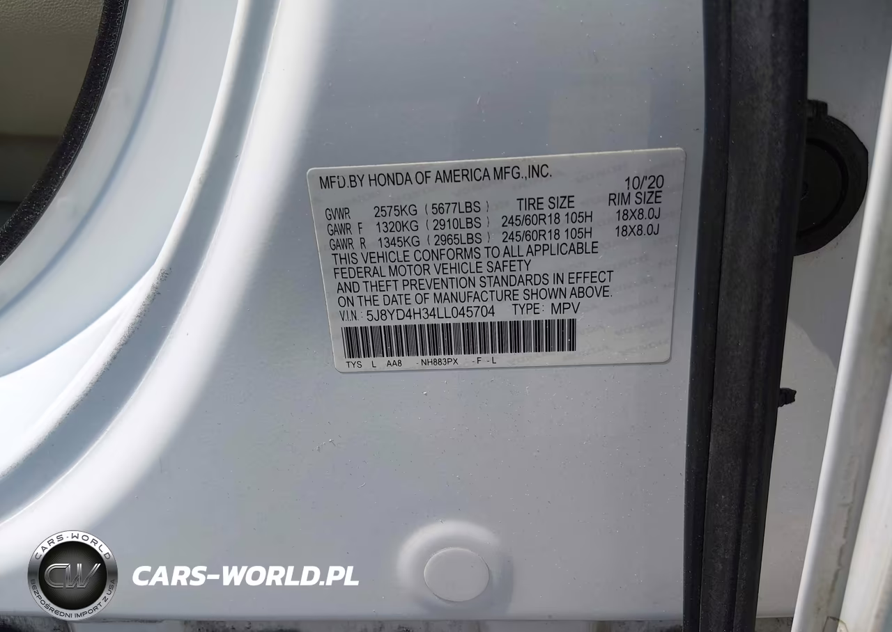 2020 Acura Mdx Standard VIN:5J8YD4H34LL045704 - 9
