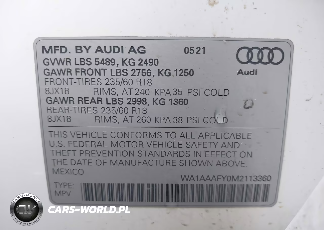 2021 Audi Q5 Premium 45 Tfsi Quattro S Tronic VIN:WA1AAAFY0M2113360 - 9