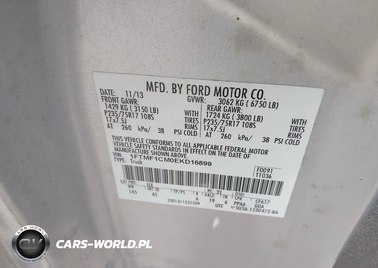 2014 Ford F-150 Xl VIN:1FTMF1CM0EKD16899 - 9