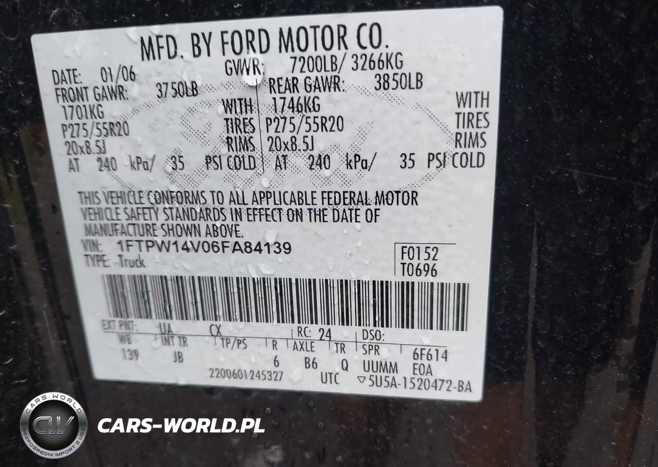2006 Ford F-150 Fx4-Lariat-Xlt VIN:1FTPW14V06FA84139 - 9