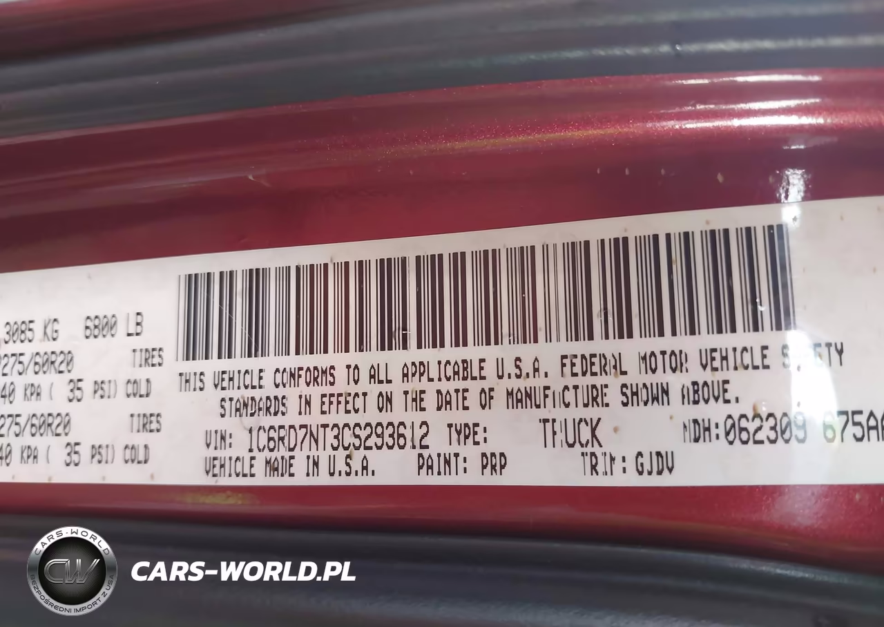 2012 Ram 1500 Laramie VIN:1C6RD7NT3CS293612 - 9