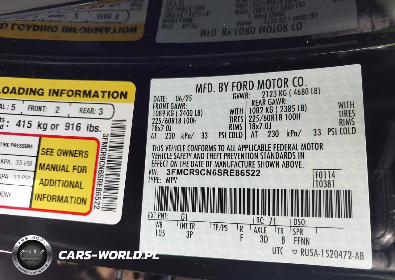 2025 Ford Bronco Sport Outer Banks VIN:3FMCR9CN6SRE86522 - 9