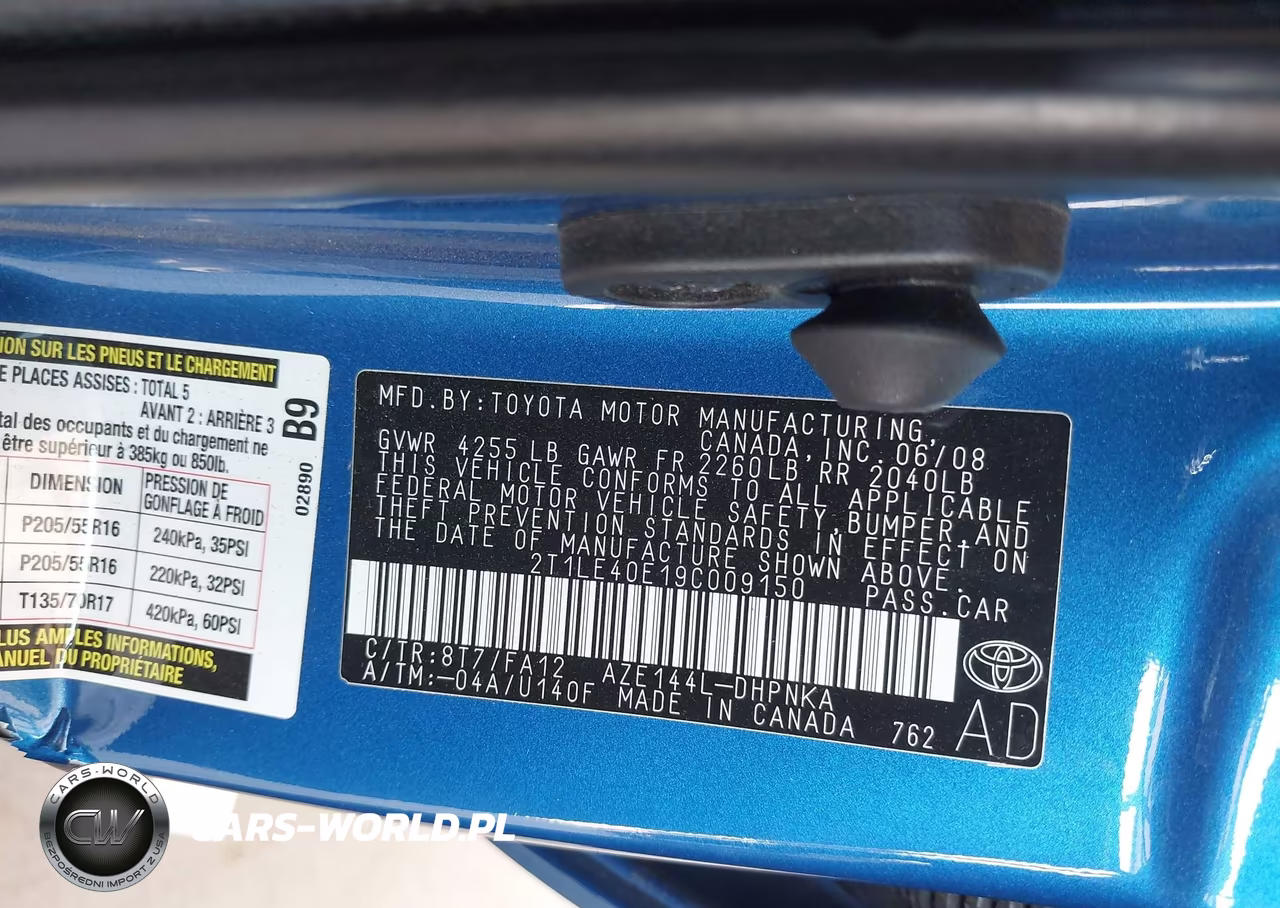 2009 Toyota Matrix S VIN:2T1LE40E19C009150 - 9
