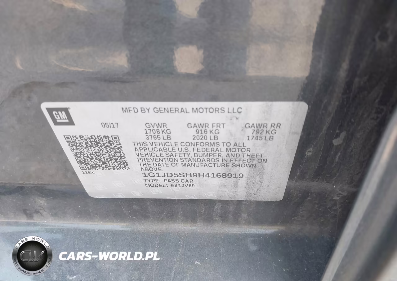 2017 Chevrolet Sonic Lt Auto VIN:1G1JD5SH9H4168919 - 9