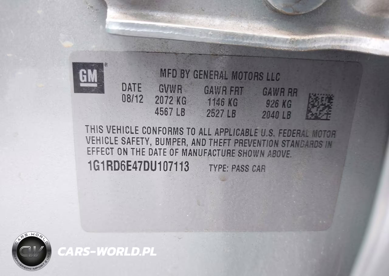 2013 Chevrolet Volt VIN:1G1RD6E47DU107113 - 9