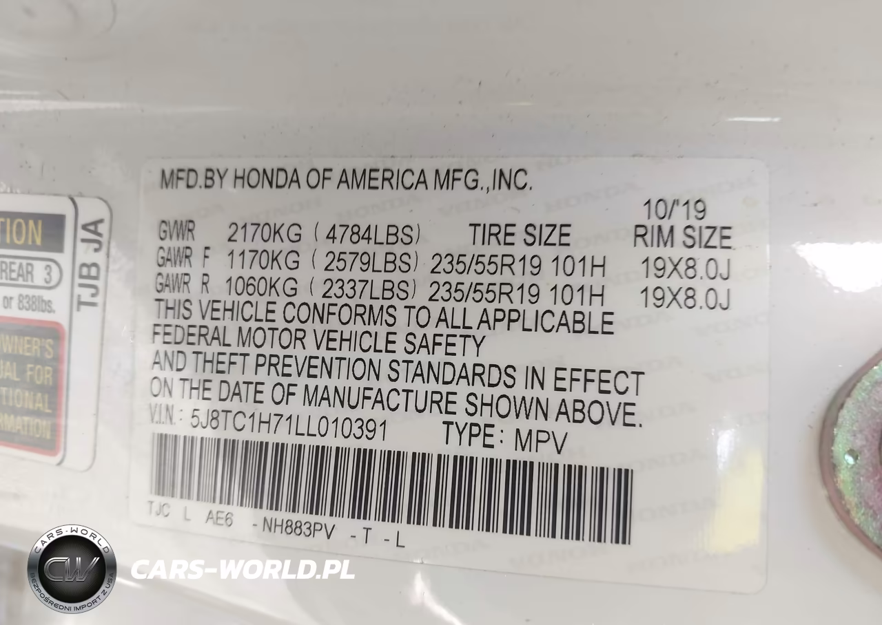 2020 Acura Rdx Advance Package VIN:5J8TC1H71LL010391 - 9