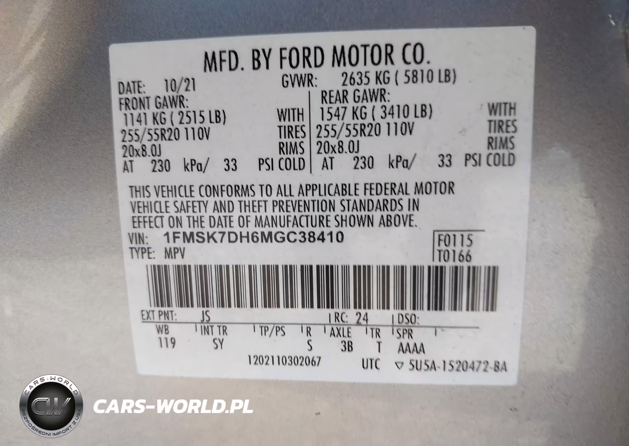 2021 Ford Explorer Xlt VIN:1FMSK7DH6MGC38410 - 9