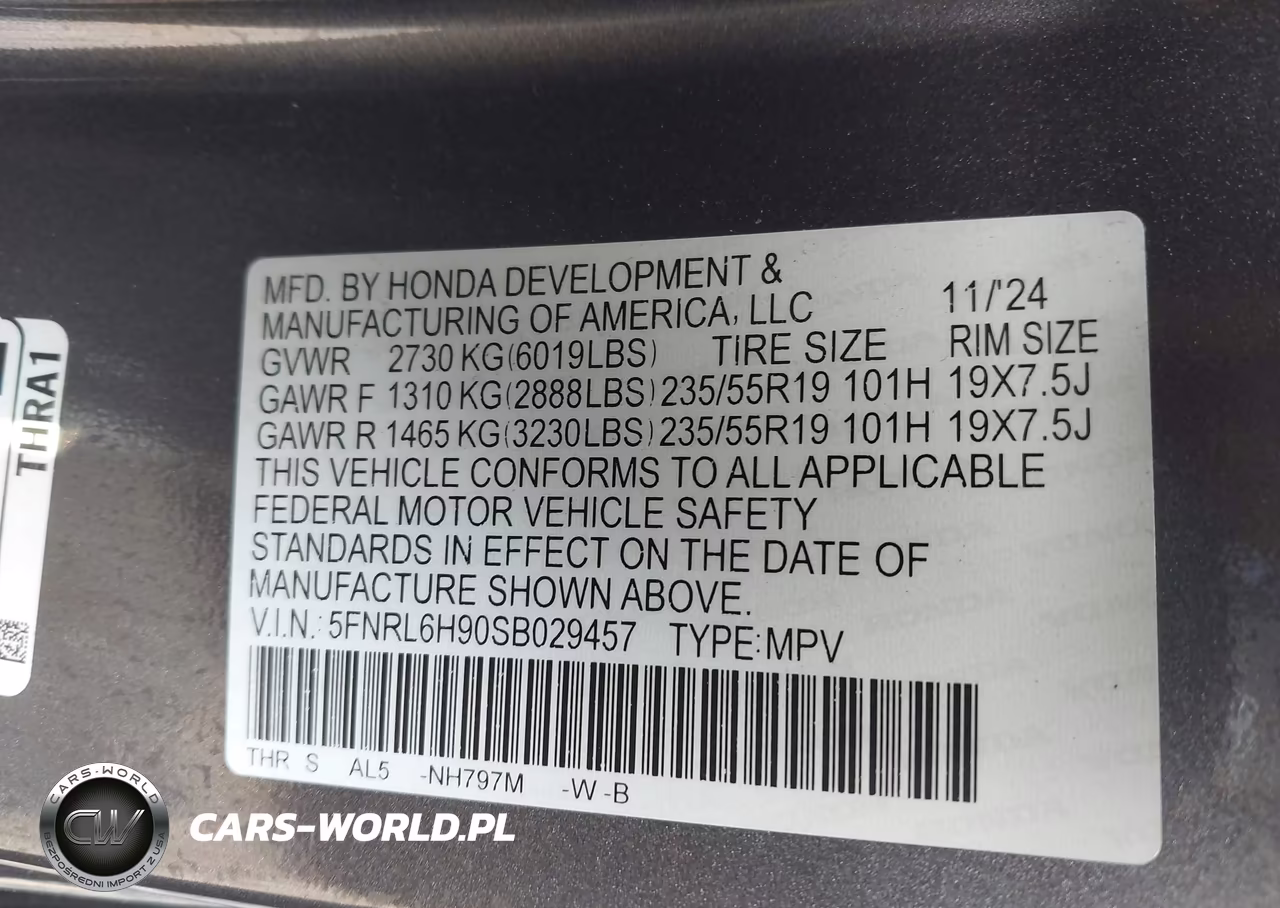 2025 Honda Odyssey Elite VIN:5FNRL6H90SB029457 - 9