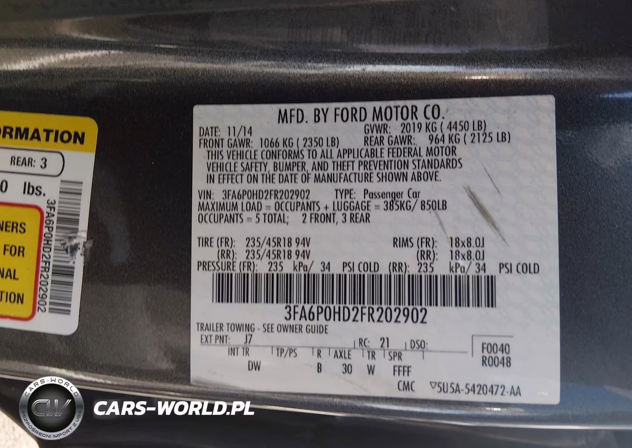 2015 Ford Fusion Se VIN:3FA6P0HD2FR202902 - 9