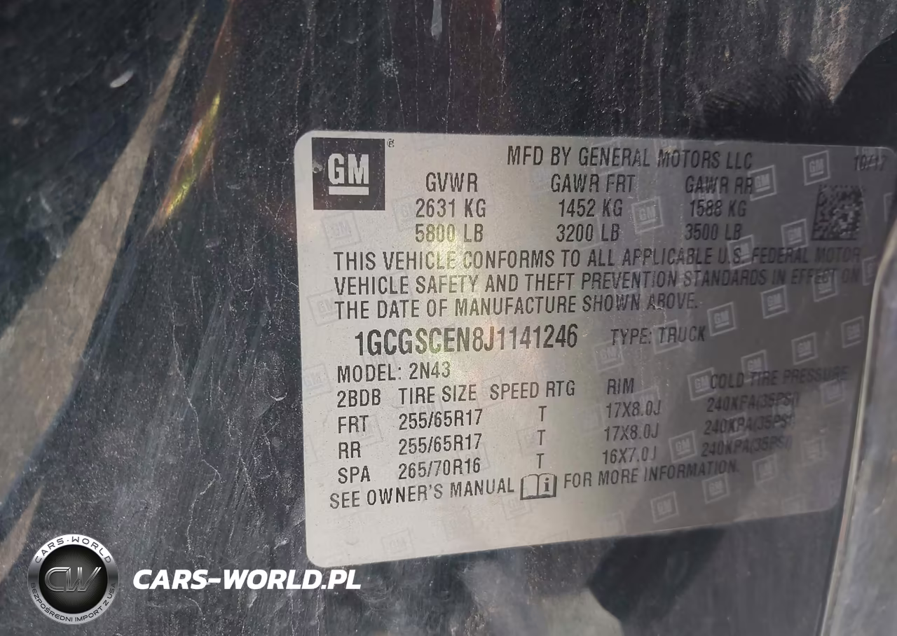 2018 Chevrolet Colorado Lt VIN:1GCGSCEN8J1141246 - 9