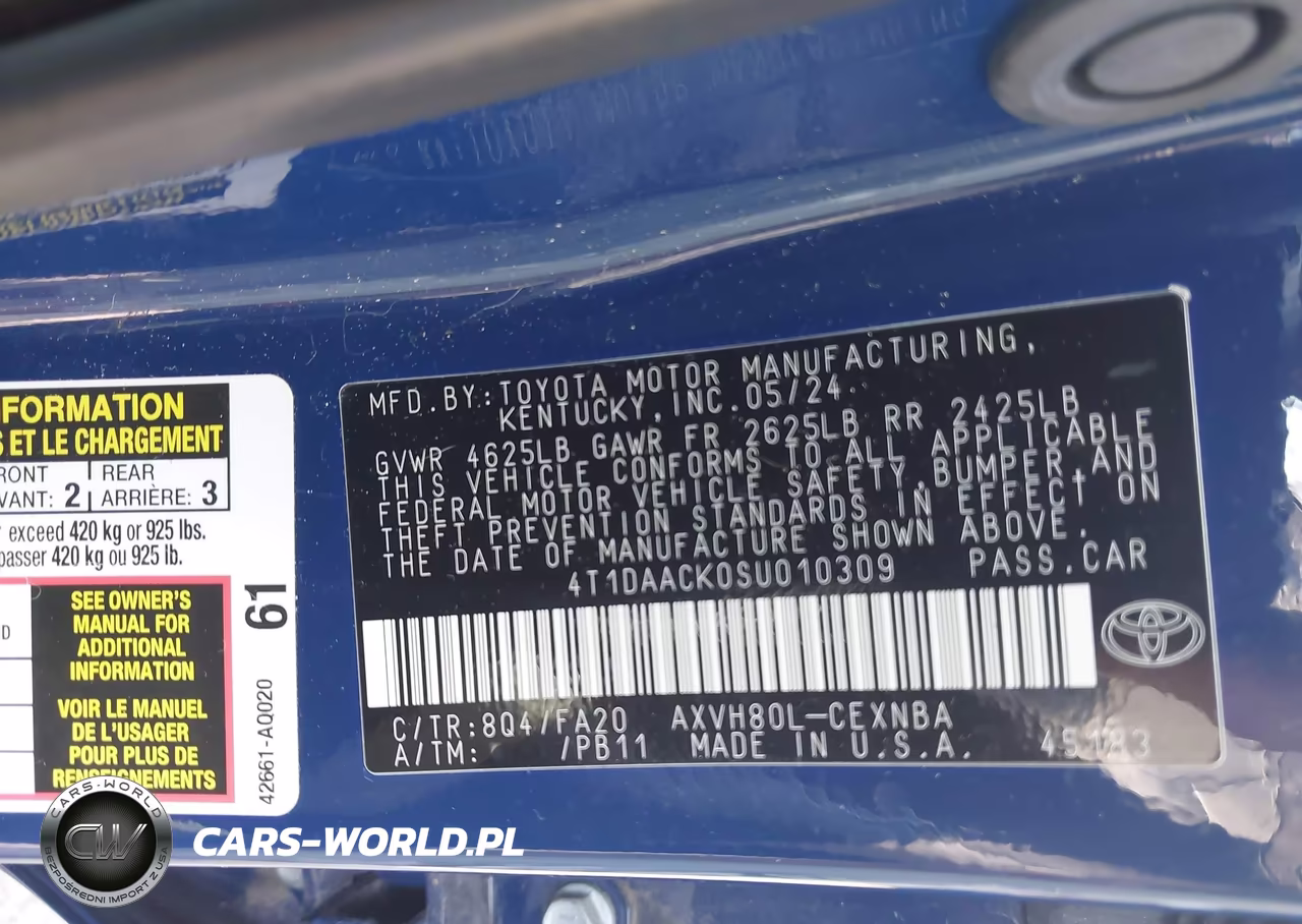 2025 Toyota Camry Le VIN:4T1DAACK0SU010309 - 9