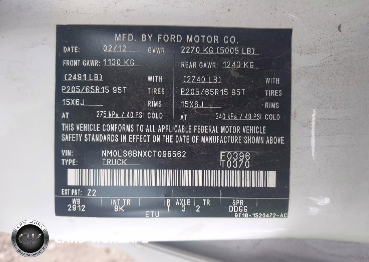 2012 Ford Transit Connect Xlt VIN:NM0LS6BNXCT096562 - 9