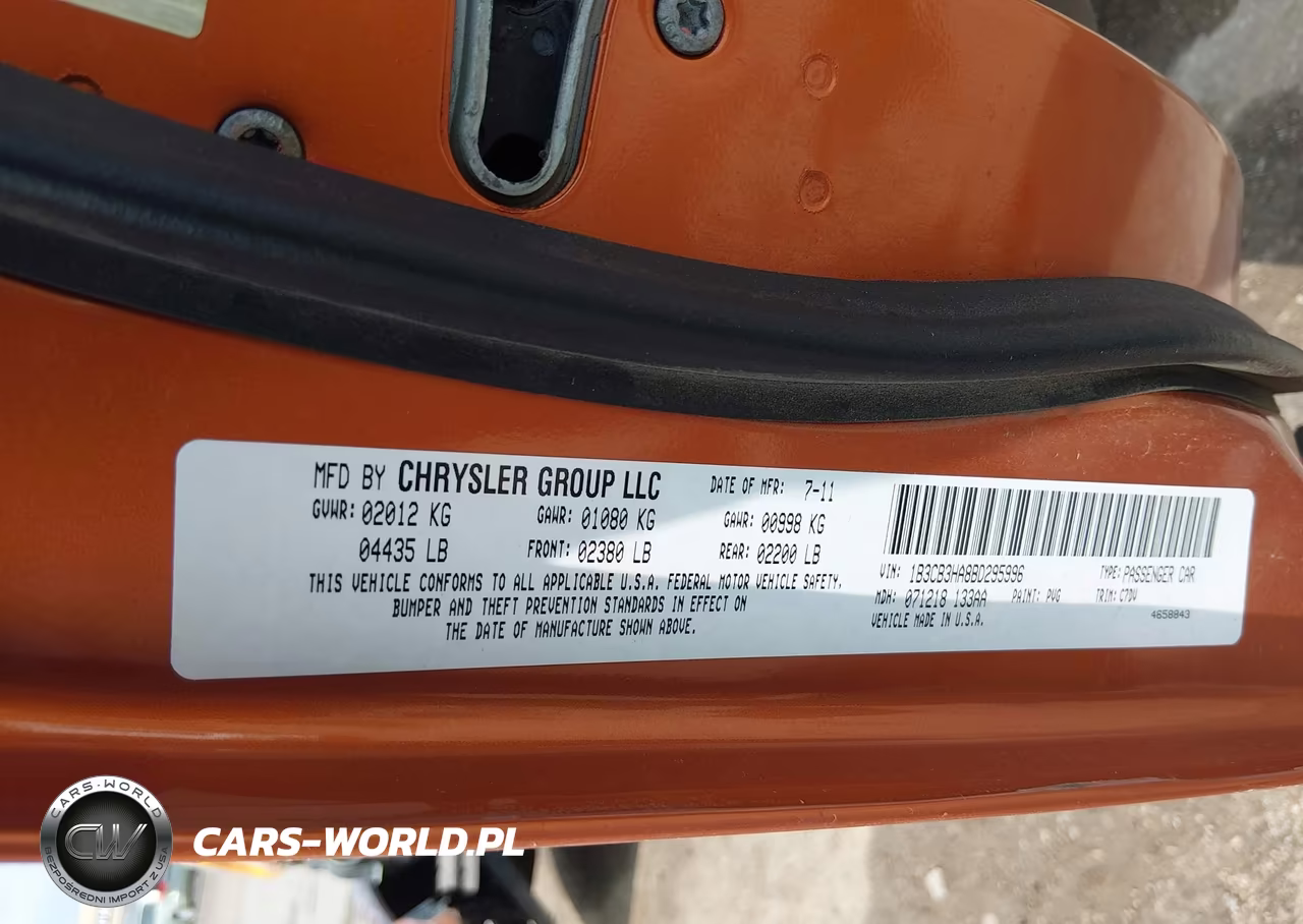 2011 Dodge Caliber Mainstreet VIN:1B3CB3HA8BD295996 - 9