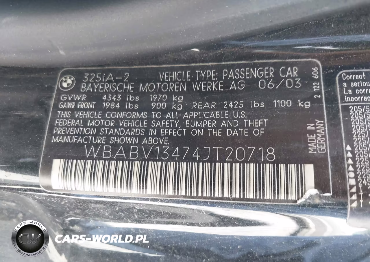 2004 BMW 325Ci VIN:WBABV13474JT20718 - 9