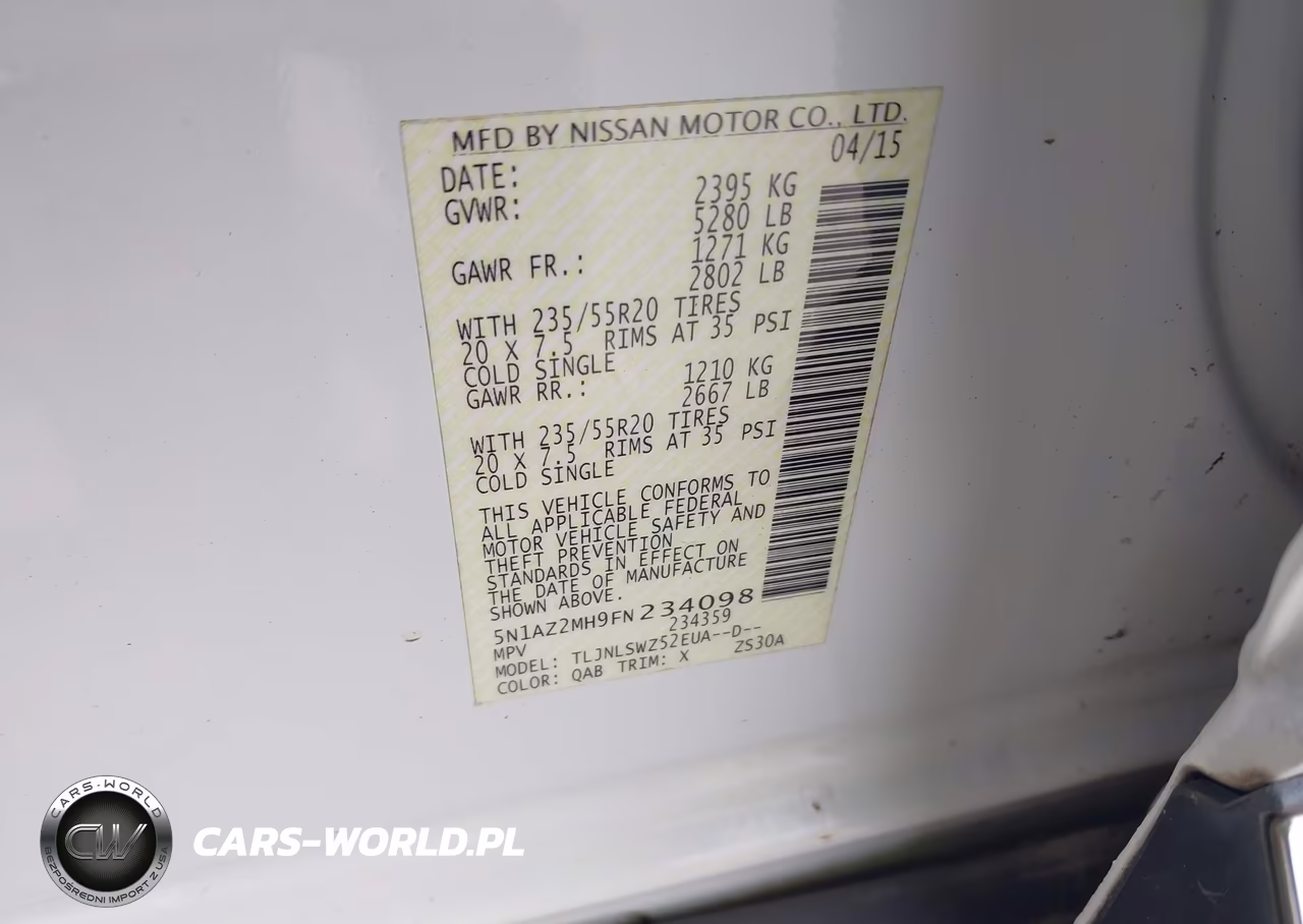 2015 Nissan Murano Platinum VIN:5N1AZ2MH9FN234098 - 9