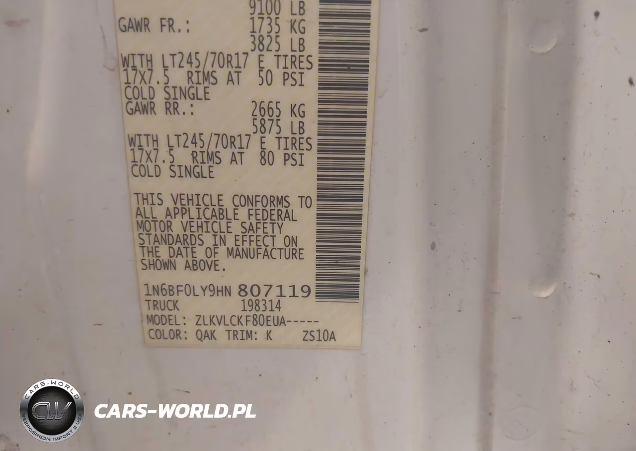 2017 Nissan Nv Cargo Nv2500 Hd S V6 VIN:1N6BF0LY9HN807119 - 9
