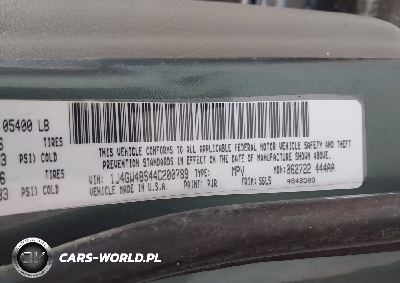 2004 Jeep Grand Cherokee Laredo VIN:1J4GW48S44C200789 - 9
