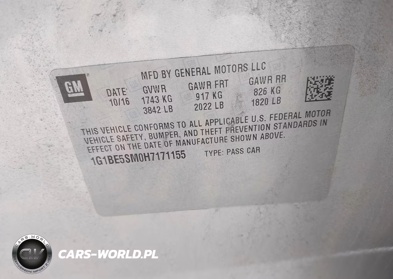 2017 Chevrolet Cruze Lt Auto VIN:1G1BE5SM0H7171155 - 9
