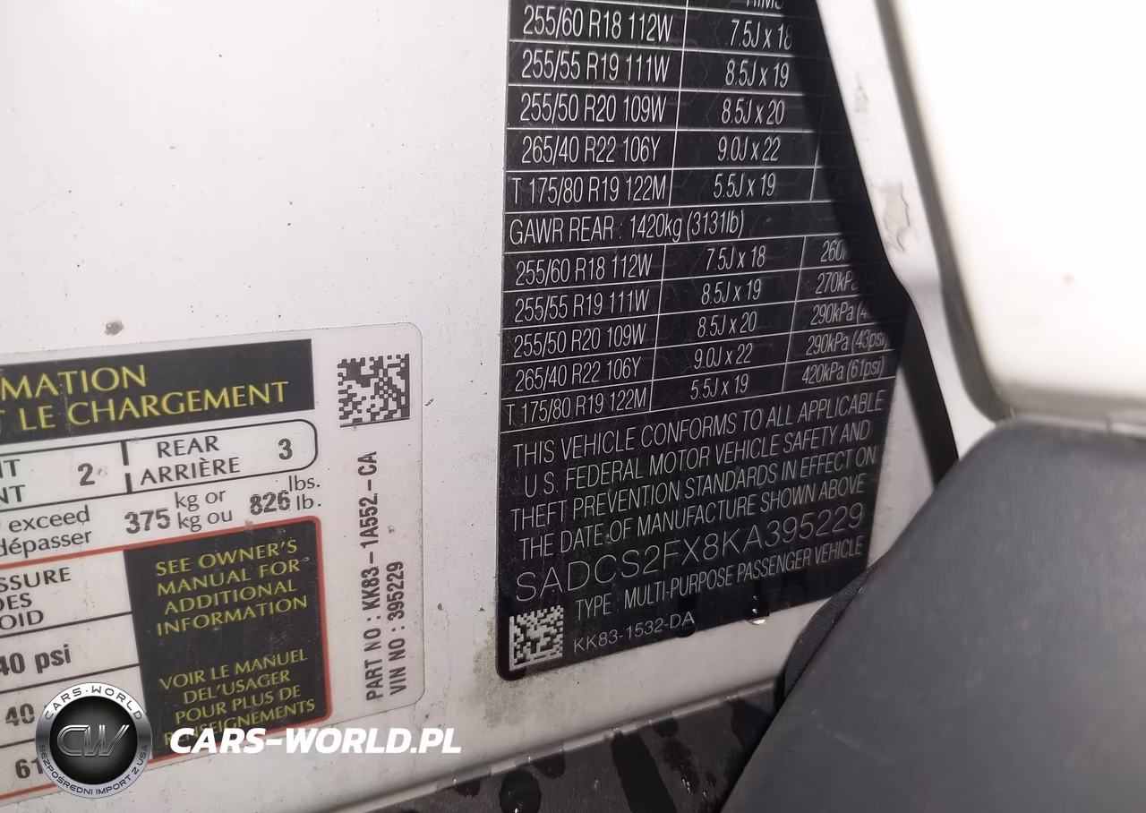 2019 Jaguar F-Pace 25T VIN:SADCS2FX8KA395229 - 9