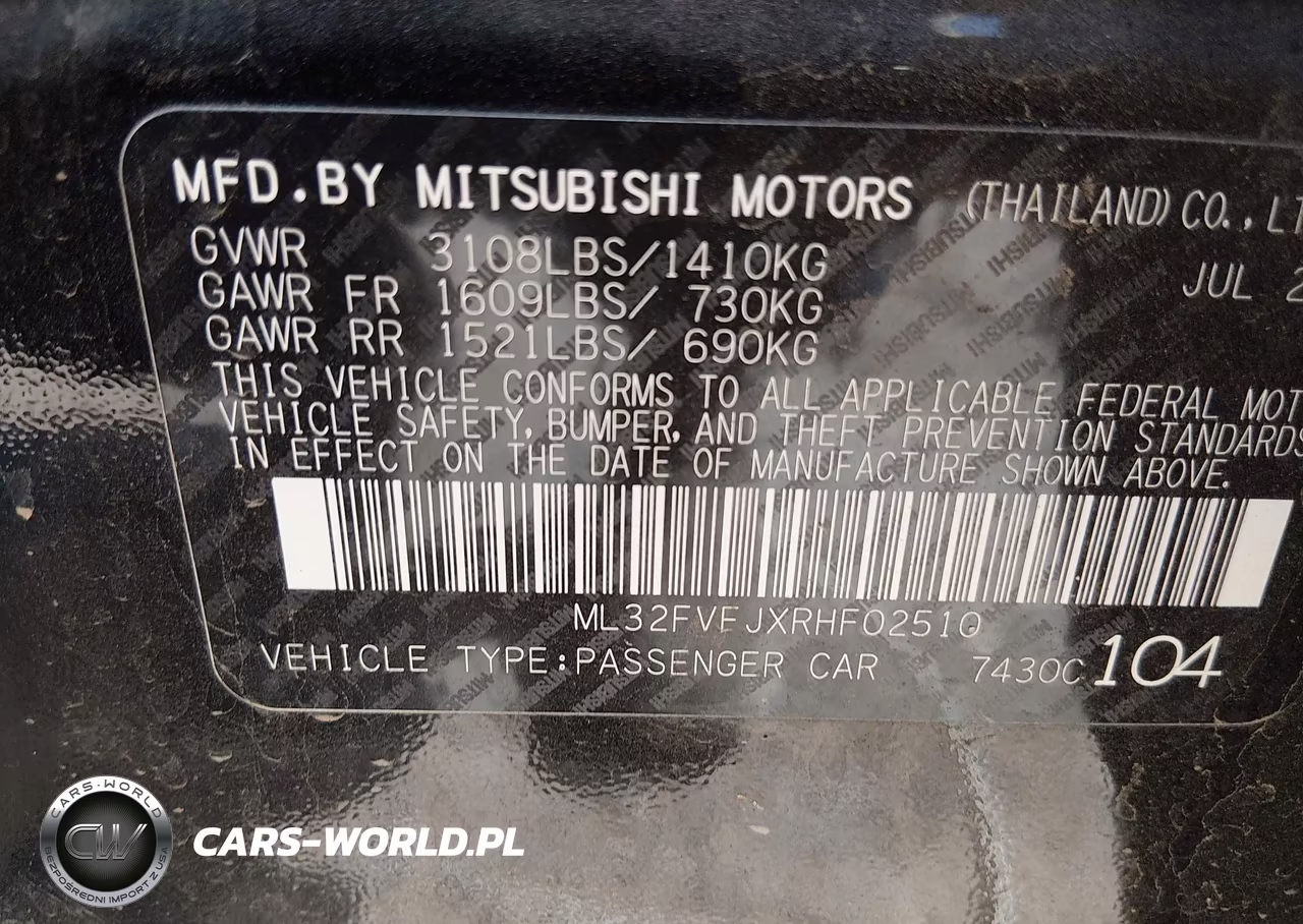 2024 Mitsubishi Mirage G4 Se VIN:ML32FVFJXRHF02510 - 9