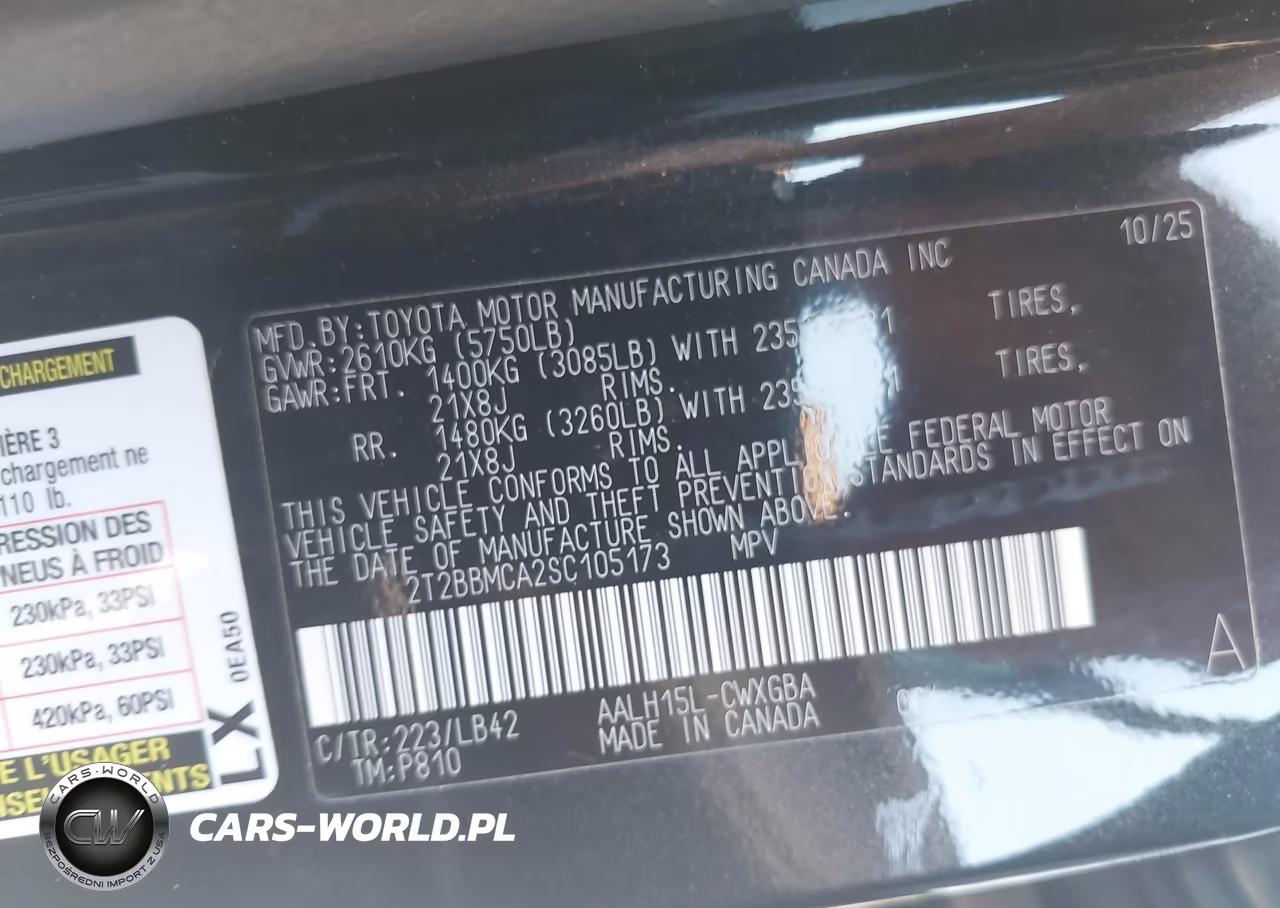 2025 Lexus Rx 350H Premium Plus VIN:2T2BBMCA2SC105173 - 9