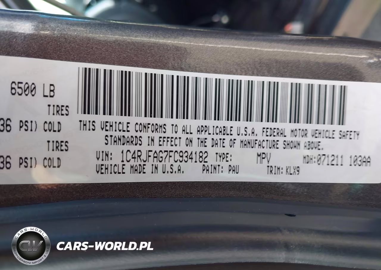 2015 Jeep Grand Cherokee Altitude VIN:1C4RJFAG7FC934182 - 9