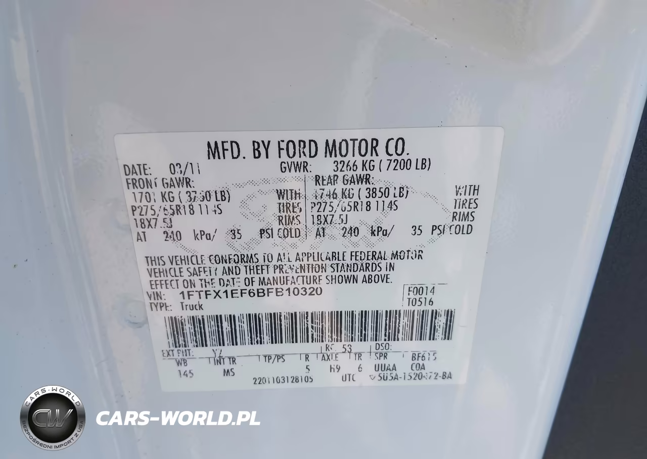 2011 Ford F-150 Xlt VIN:1FTFX1EF6BFB10320 - 9
