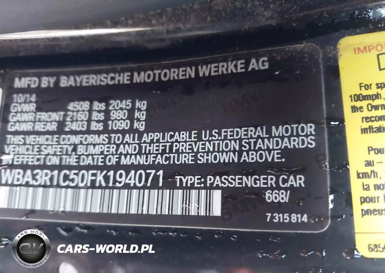 2015 BMW 435I VIN:WBA3R1C50FK194071 - 9