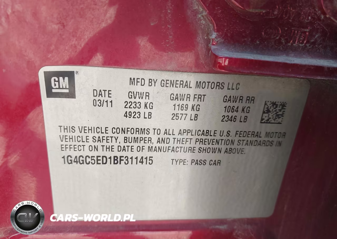 2011 Buick Lacrosse Cxl VIN:1G4GC5ED1BF311415 - 9