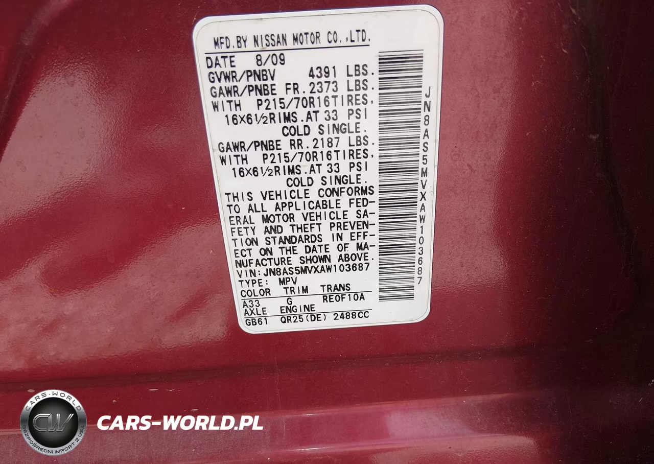 2010 Nissan Rogue VIN:JNBAS5MVXAW103687 - 9