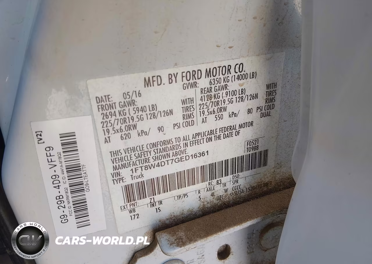 2016 Ford F-450 Xl VIN:1FT8W4DT7GED16361 - 9